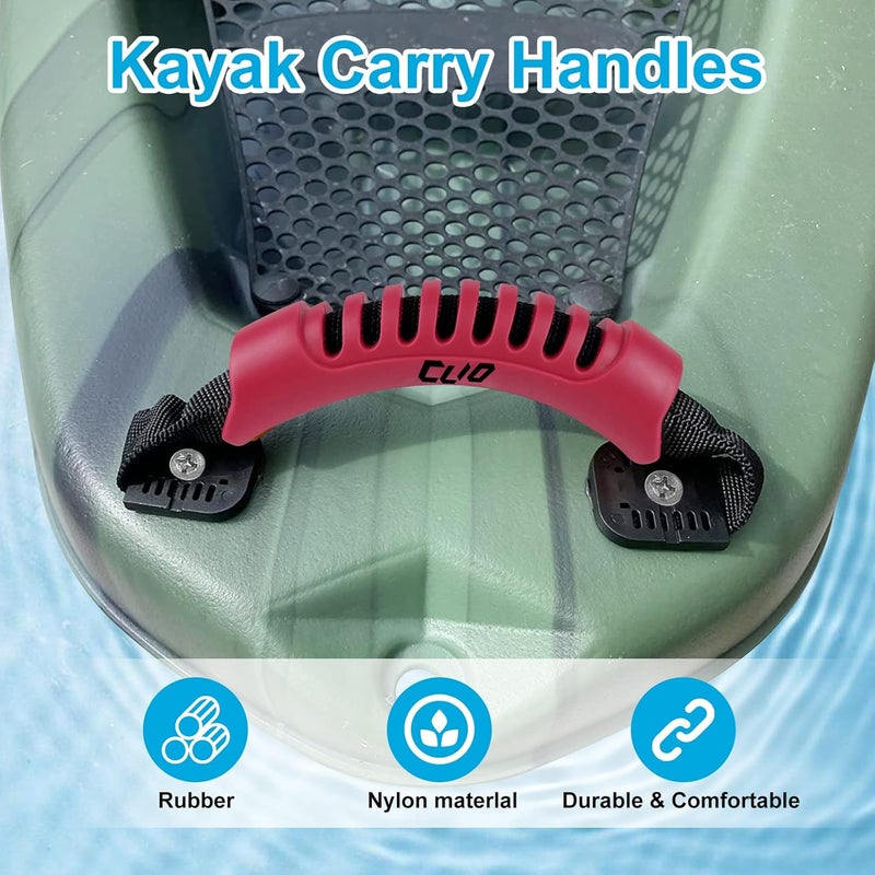 CLIO 4 Pack Kayak Carry Handles for Ocean Perception Water Outdoor Sport Canoe Boat Kayak with Screws - Image 3