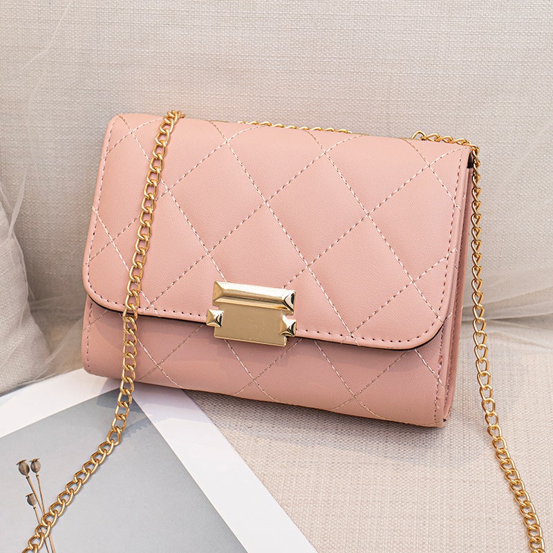 Fashion Embroidered Rhombus Cross-Body Square Bag Niche Texture Large Capacity All-Match Women'S Bag - Image 1