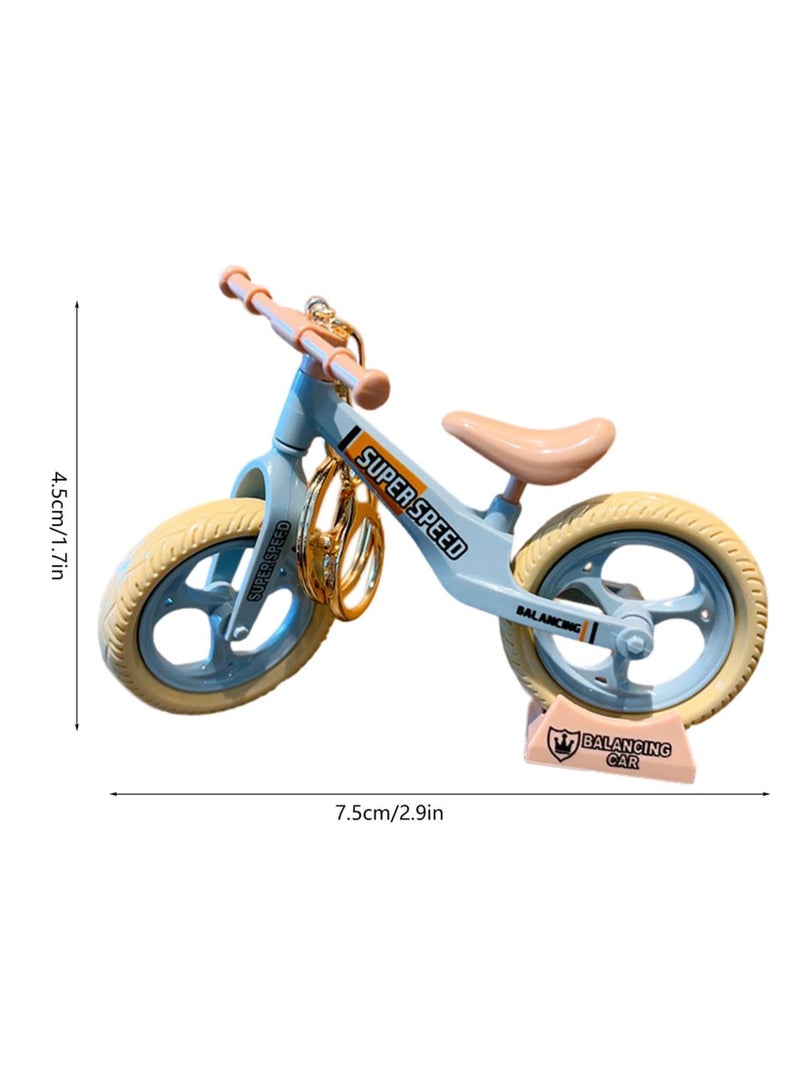 Unique Key Pendant - Pulley Bicycle Keychain for Handbags and Backpacks, Novelty Desktop Ornaments, Bicycle Model Charm Keychain Cute Pendant Creative Gift(Light Blue)  - Image 2