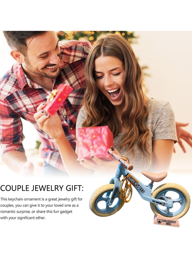Unique Key Pendant - Pulley Bicycle Keychain for Handbags and Backpacks, Novelty Desktop Ornaments, Bicycle Model Charm Keychain Cute Pendant Creative Gift(Light Blue)  - Image 3