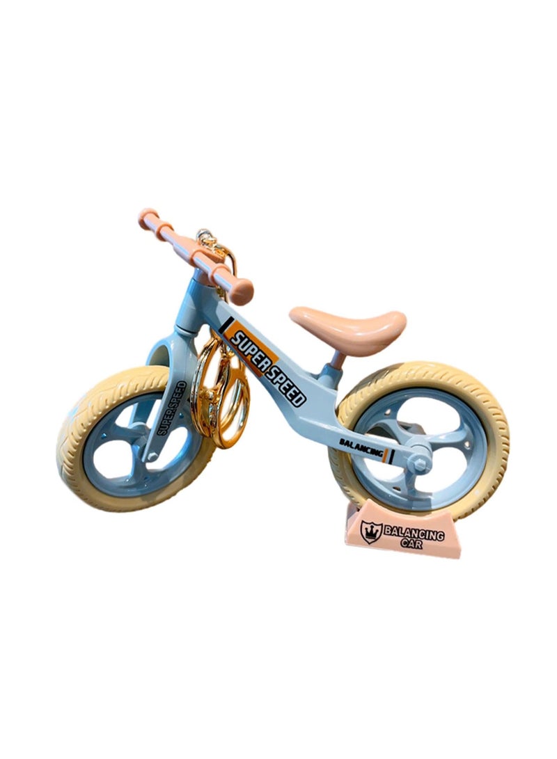 Unique Key Pendant - Pulley Bicycle Keychain for Handbags and Backpacks, Novelty Desktop Ornaments, Bicycle Model Charm Keychain Cute Pendant Creative Gift(Light Blue)  - Image 1