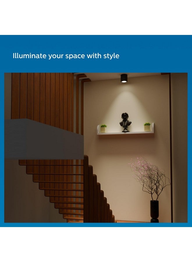 PHILIPS 12W Surface Mounted LED Spot Light | Synthetic Cylindrical COB Spot Down Light for Home & Decoration | Light Color: Warm White | Pack of 4 - Image 2