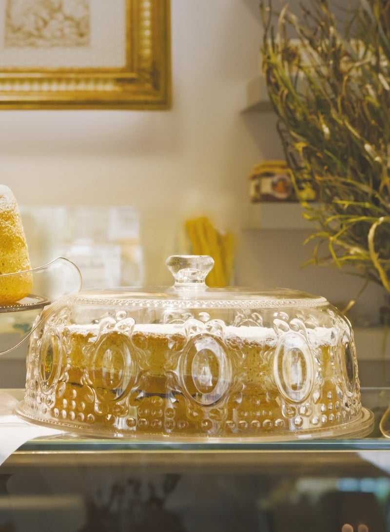 Baci Milano, Clear Cake Platter, Diam. 32 Cm, Baroque & Rock, Acrylic - Image 2