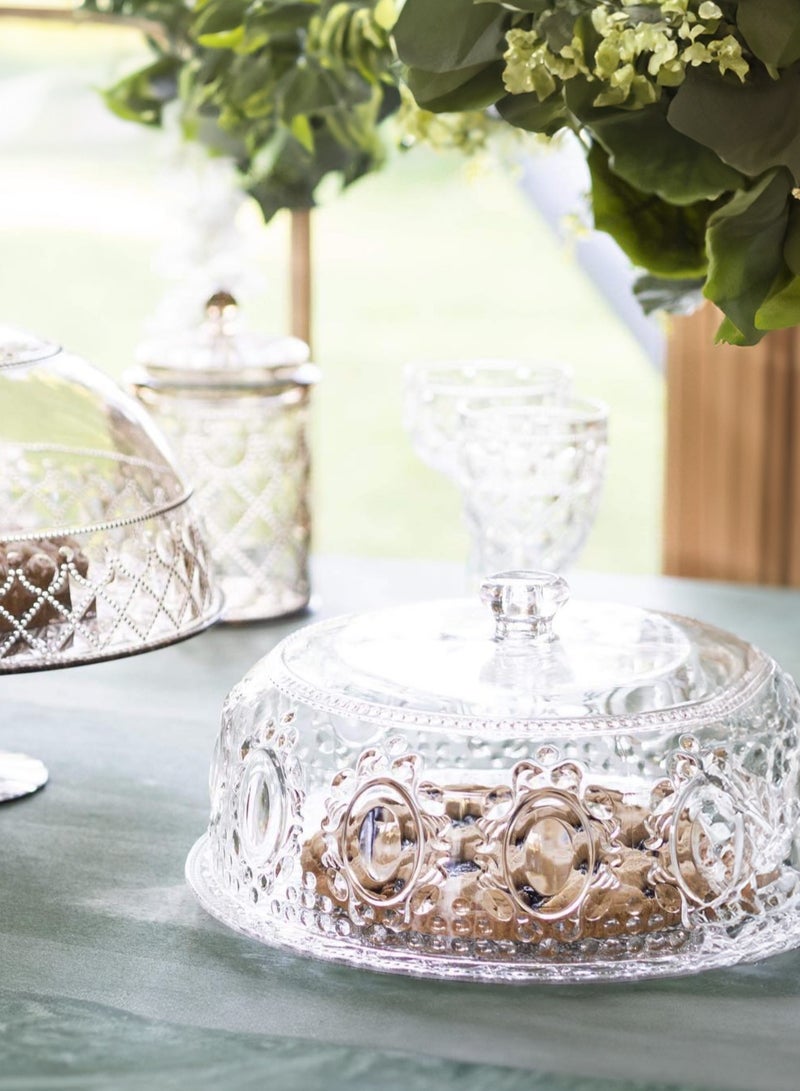 Baci Milano, Clear Cake Platter, Diam. 32 Cm, Baroque & Rock, Acrylic - Image 3