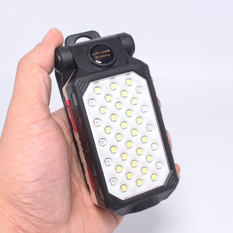 MUNTAQI LED magnetic work light COB patch lighting usb charging warning light maintenance auto repair light folding light W598B-patch-trumpet