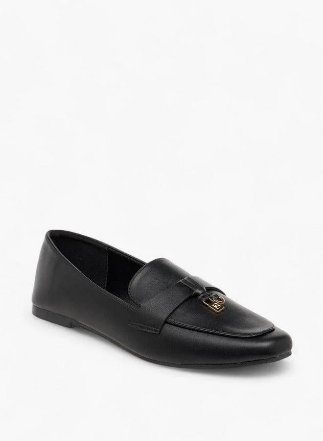Metal Accent Slip-On Loafers