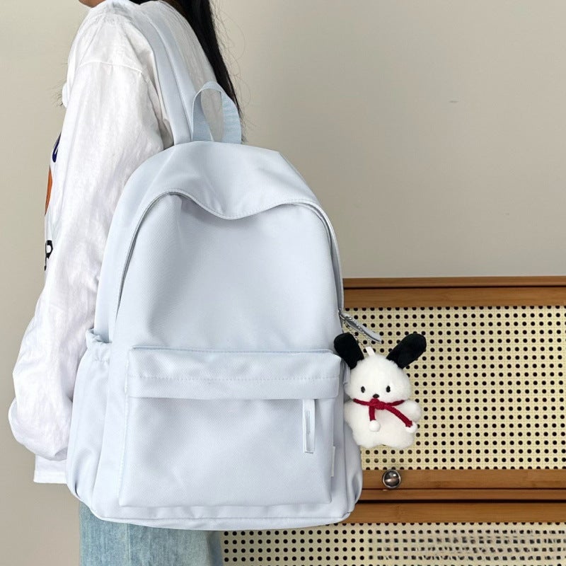 Schoolbags For Junior High School Girls, High-Looking, Simple And Versatile, Solid Color College Student Backpacks, Female High School Students’ Backpacks, Soft - Image 2