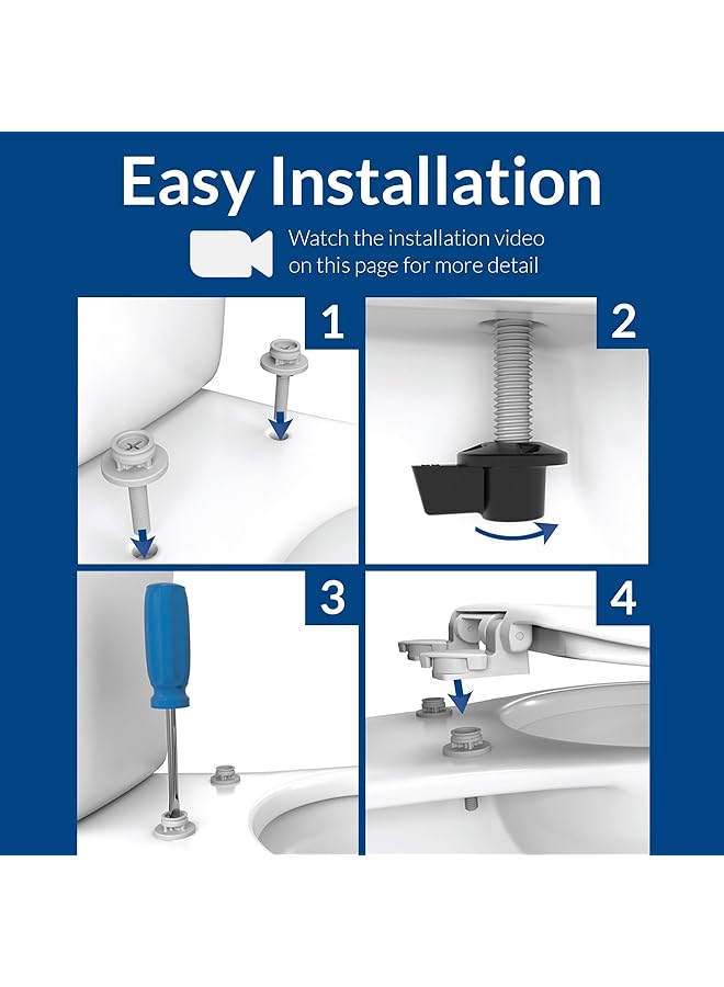 Bemis 500Ec 464 Toilet Seat With Easy Clean And Change Hinges Round Durable Enameled Wood Dresden Blue - Image 5
