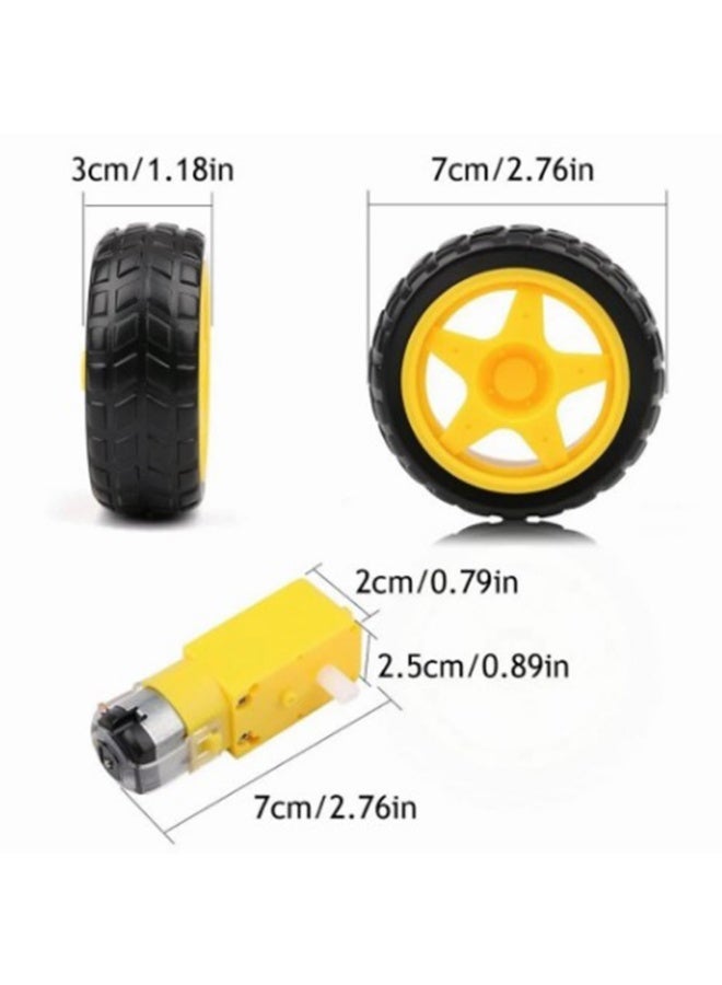 robotgcc Smart Robot Chassis TT Motor Pack (4pcs) | 3–6V DC Dual Shaft Geared Motors | Compatible with Arduino Car, STEM Lab, DIY Robotics, Engineering Education - Image 5