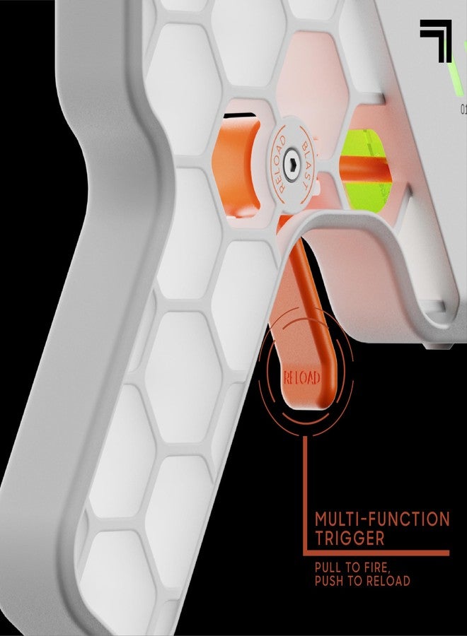 Sharper Image Tag Blaster Set - 4-Pack with Lights & Sounds, 110-ft Range, 7 Team Colors, Dual Firing Modes| Indoor & Outdoor Game for Kids Teens Adults| No Vests Needed, White - Image 5