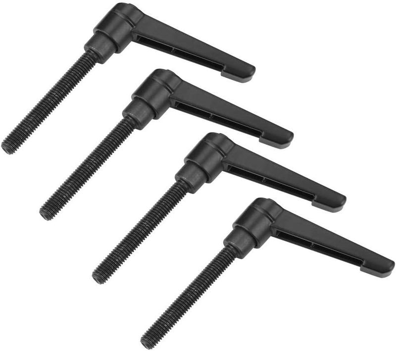 Hilitand 4PCS Clamping Lever Handle,M8 Stainless Steel Male Thread Adjustable Handle Machine Knobs,Black (32MM) - Image 4