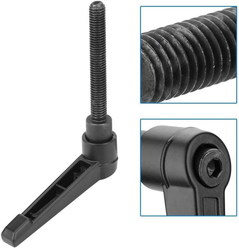 Hilitand 4PCS Clamping Lever Handle,M8 Stainless Steel Male Thread Adjustable Handle Machine Knobs,Black (32MM) - Image 3