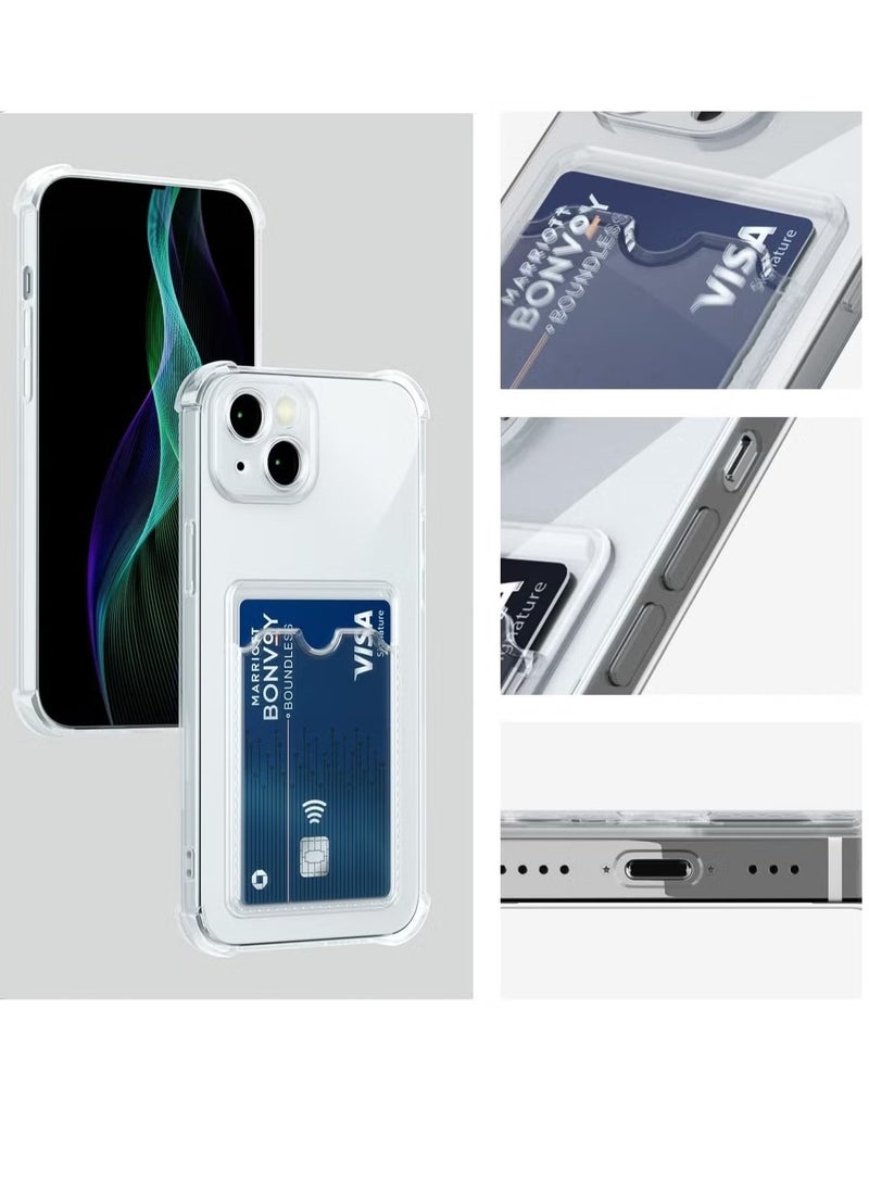 Wallet Phone Case Slim Fit Card Slot Transparent Case Protective Soft Shockproof Case with Card Holder For Samsung Galaxy A36