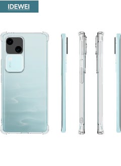 IDEWEI VIVO V30 Case, Designed for VIVO V30 5G Case, Vivo V30 Cover with Four Corner Anti-Fall Airbags, Slim Flexible TPU Rubber Soft Silicone Back Cover for VIVO V30 5G (Clear)  - Image 2