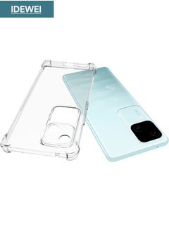 IDEWEI VIVO V30 Case, Designed for VIVO V30 5G Case, Vivo V30 Cover with Four Corner Anti-Fall Airbags, Slim Flexible TPU Rubber Soft Silicone Back Cover for VIVO V30 5G (Clear)  - Image 3