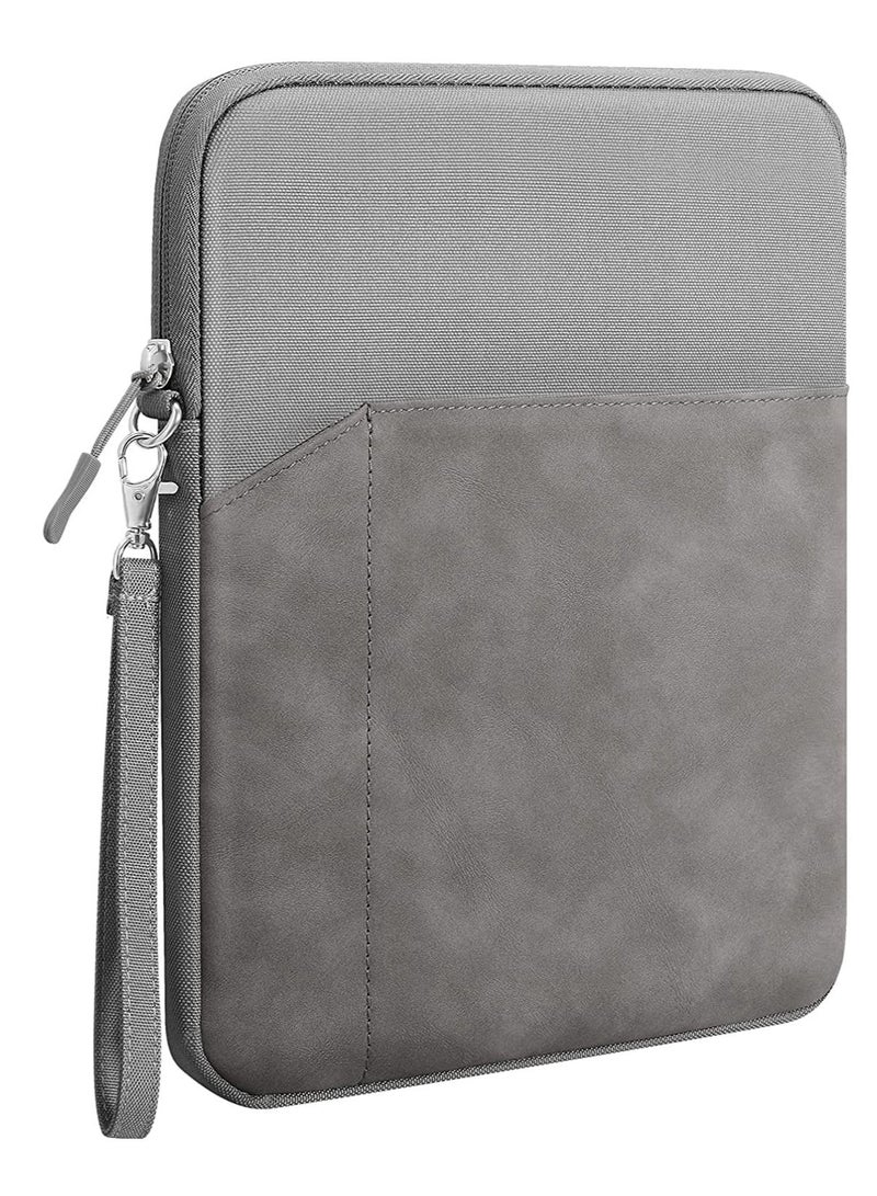 غطاء حقيبة كمبيوتر محمول بسحاب مقاس 13 و 13.3 بوصة مع حقيبة شاحن ضد الغبار حقيبة يد مقاومة للماء للرجال أو النساء اللون رمادي غامق - Image 1