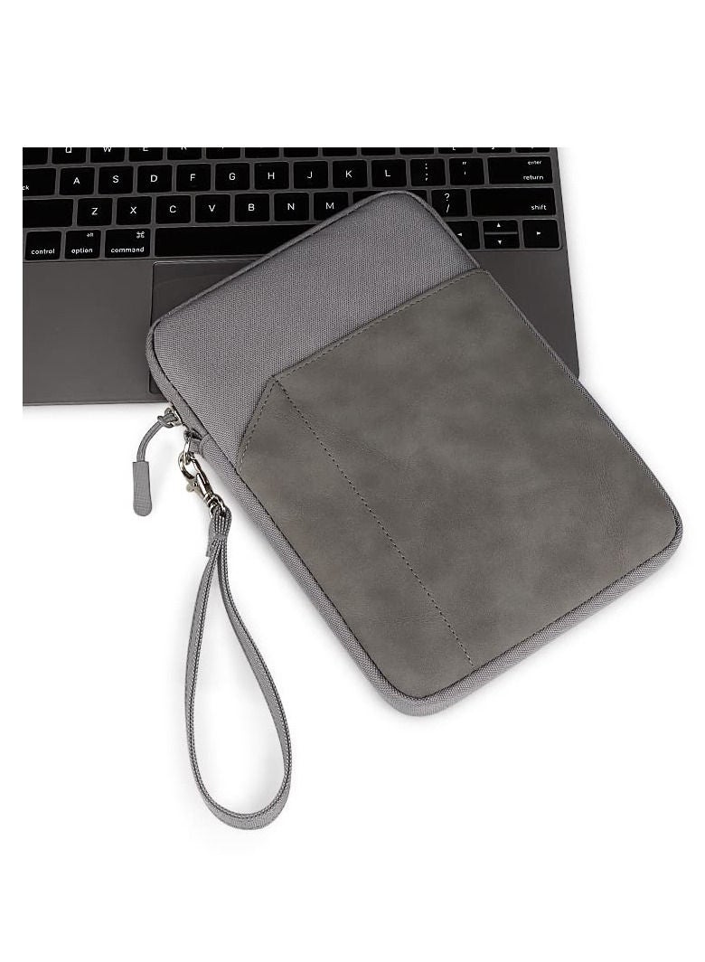 غطاء حقيبة كمبيوتر محمول بسحاب مقاس 13 و 13.3 بوصة مع حقيبة شاحن ضد الغبار حقيبة يد مقاومة للماء للرجال أو النساء اللون رمادي غامق - Image 2