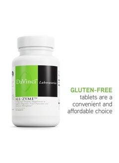 Davinci Labs All-Zyme - Dietary Supplement to Support Digestive Tract Function and Nutrient Absorption - with Calcium, Pepsin, Bromelain, Papain, Pancreatin and More - Gluten-Free - 90 Tablets  - Image 5