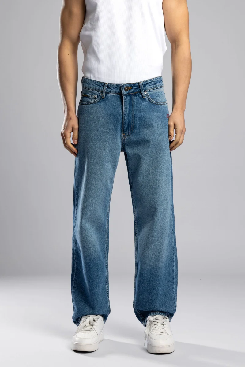 Catch Baggy Fit Jeans with Embroidered Details