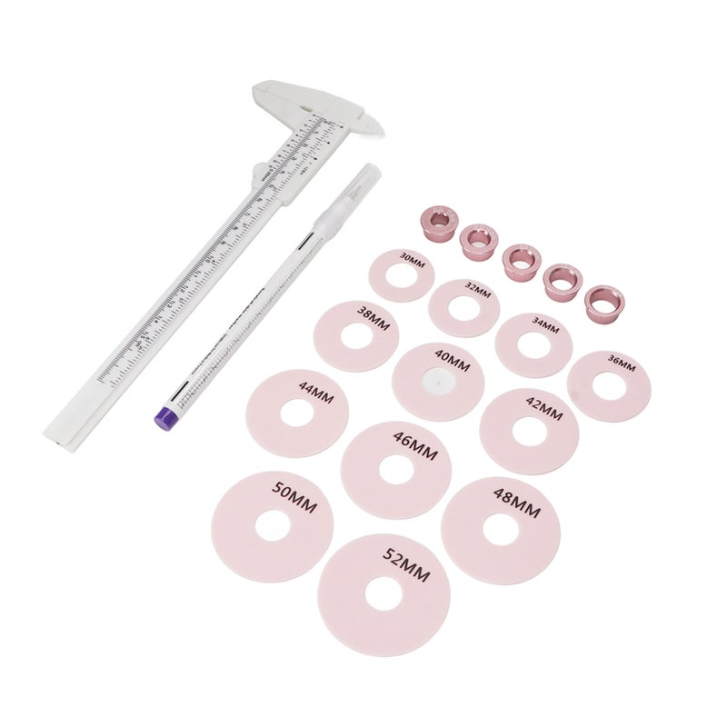 Nipple Areola Measurements Set 12pcs Silicone Rings Marking Pen 3D Areola Tattoo Scale Ruler - Image 4