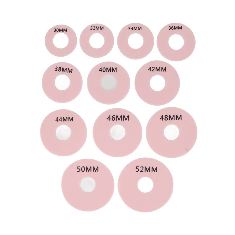 Nipple Areola Measurements Set 12pcs Silicone Rings Marking Pen 3D Areola Tattoo Scale Ruler - Image 2