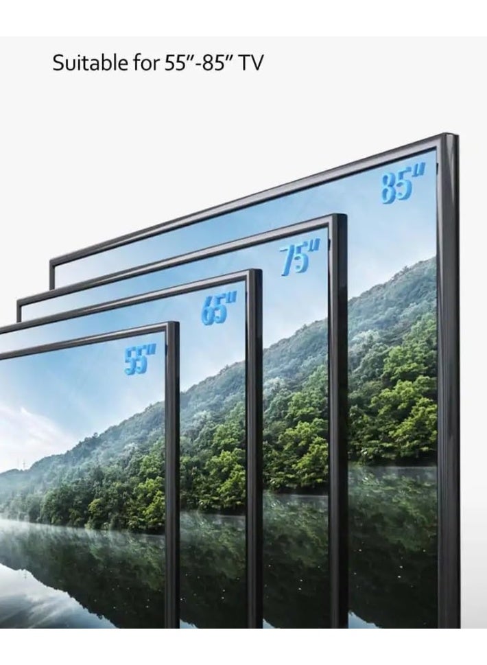 Wall Mount TV Stand P65 – Full Motion Dual Arm Bracket for 55–85 Inch Flat & Curved Screens, Heavy Duty Wall Mount Holds up to 68kg with 140° Swivel - Image 4