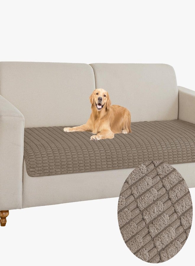 Muamar Dog Bed Cover Sofa Protector,Anti Slip Waterproof Sofa Covers for Living Room Couch Covers,Sofa Mat,Seat Cover,Dog Mat,Pet Pad for Furniture 1 Piece (30x82 inch, Brown) - Image 1