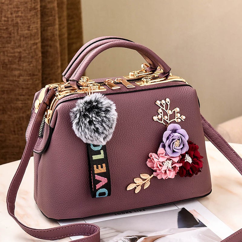 Imitation Flower Box Bag 2022 New Style Bag Women'S Fashionable Handbag Fashionable Shoulder Crossbody Small Square Bag Women'S Hair - Image 1