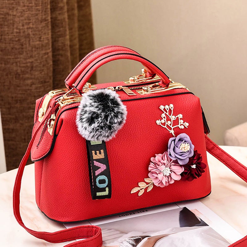 Imitation Flower Box Bag 2022 New Style Bag Women'S Fashionable Handbag Fashionable Shoulder Crossbody Small Square Bag Women'S Hair - Image 3