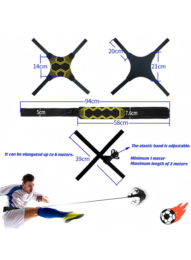 Generic NETTING Football Training Belt Speed Training Auxiliary Belt Hands-Free Adjustable Solo Soccer Trainer Elastic Belt for Kids Adults Football Volleyball  - Image 3