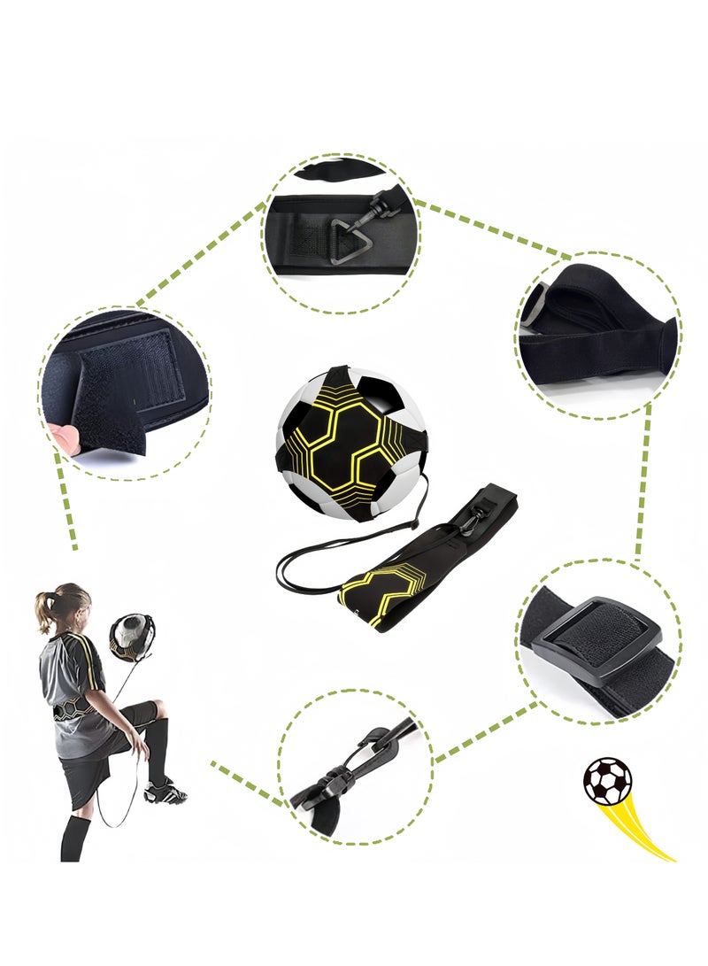 Generic NETTING Football Training Belt Speed Training Auxiliary Belt Hands-Free Adjustable Solo Soccer Trainer Elastic Belt for Kids Adults Football Volleyball  - Image 2