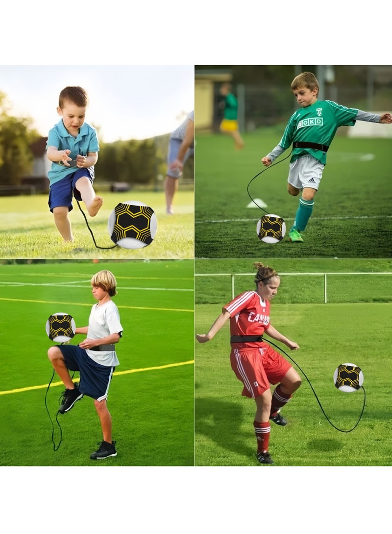 Generic NETTING Football Training Belt Speed Training Auxiliary Belt Hands-Free Adjustable Solo Soccer Trainer Elastic Belt for Kids Adults Football Volleyball  - Image 5