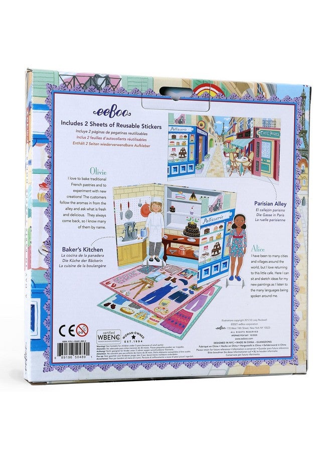 eeBoo Musician and Artist Paper Doll Reusable Set - Image 2
