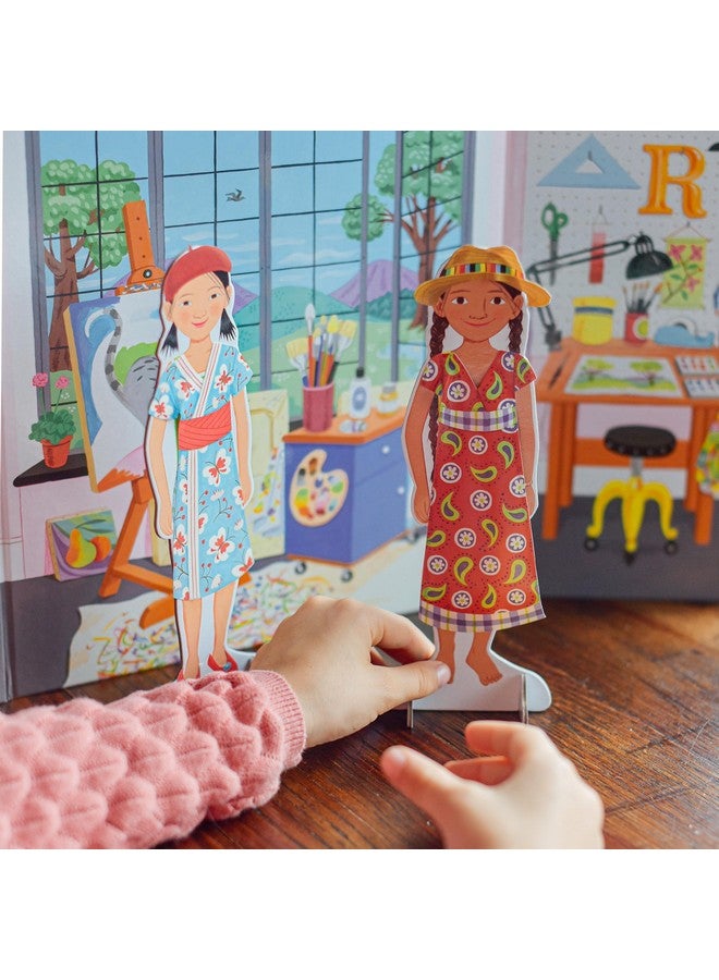 eeBoo Musician and Artist Paper Doll Reusable Set - Image 4