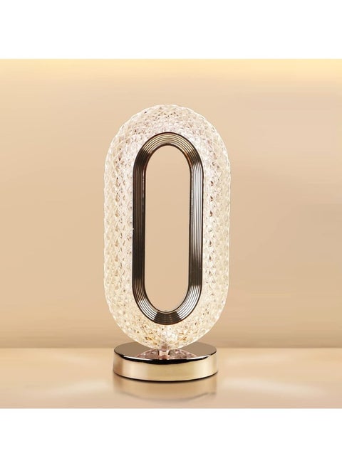 Crystal Touch Lamp, LED Crystal Light Illuminated in Multiple Colors, Night Lamp and Decorative Nightlight with 3D Diamond Design, Moonlit Crystal Globe, LED Lamp with Multi-Color Remote Control, Dimmable USB Rechargeable Desk Lamp for Bedroom, Living Room, Home, and Office, Transparent.