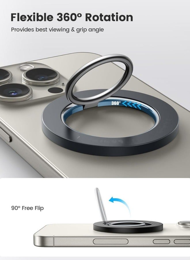 SUPER SO Phone Ring Holder for MagSafe, Strong Magnet Phone Grip Stand Holder Anti-Scratch Adjustable Kickstand for iPhone 16 15 14 13 12, Pro, Pro Max, Mini, Plus, for Magnetic phone cases, u0026 Android De  - Image 4