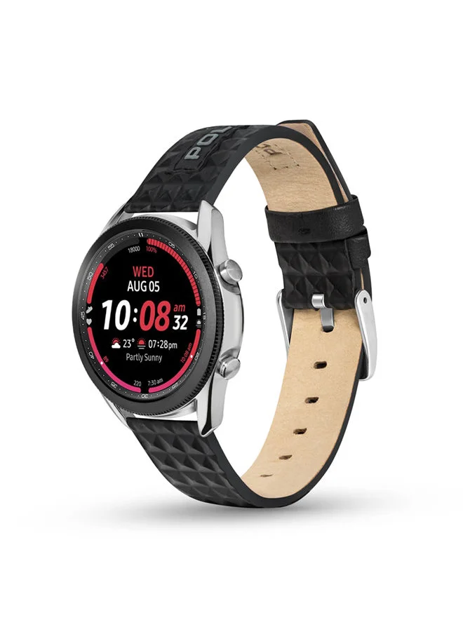 POLICE Pyramid Black Leather Watch Straps