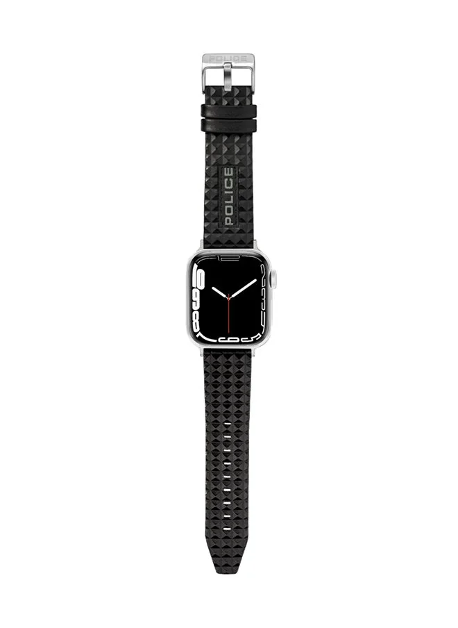 POLICE Pyramid Black Leather Watch Straps