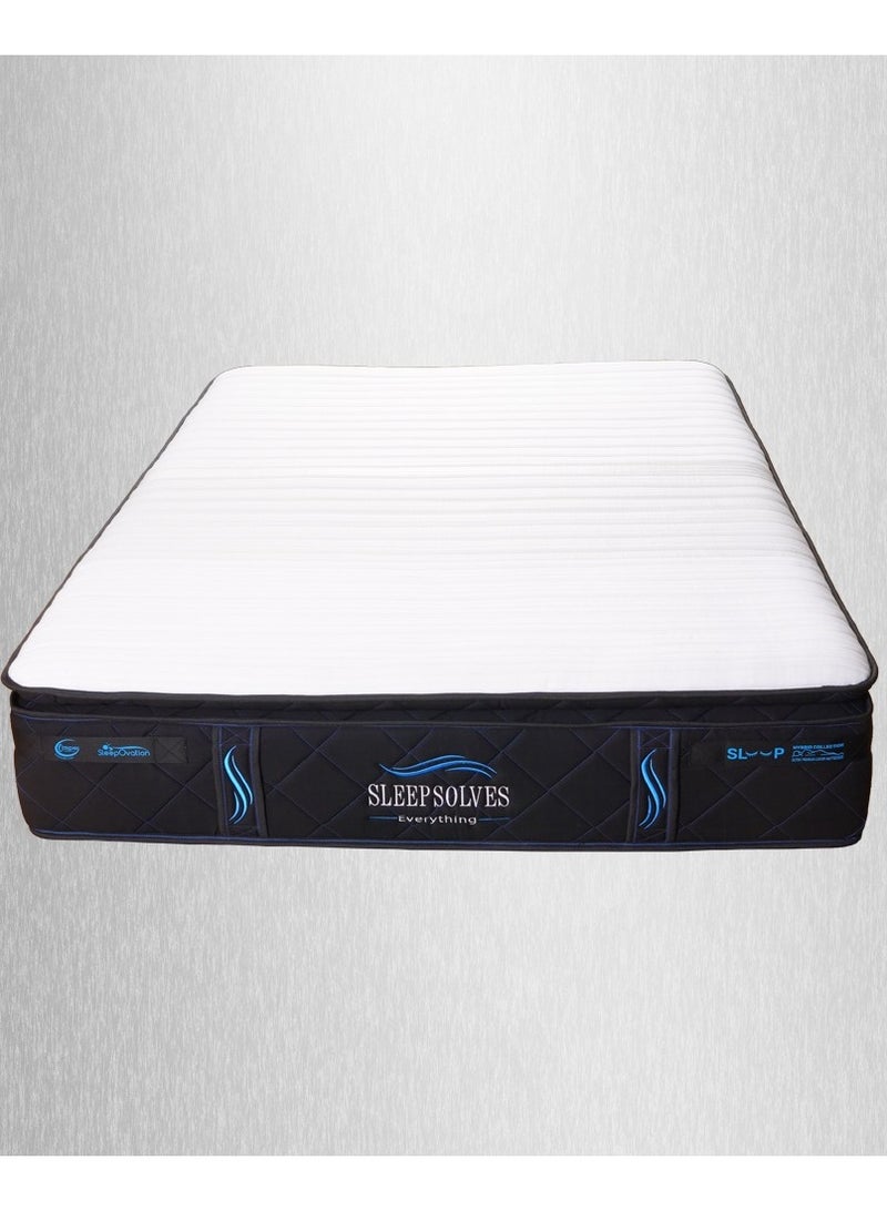 Rosleen ITR Memory Foam Mattress And PU Foam, Coils Bonnell Spring Premium Mattress with Hotel Layer Pillow Topper, 33cm Thickness, USA Technology Queen Size Mattress 183*200