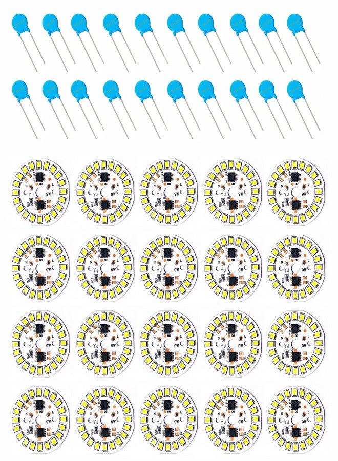 Wizzo 9W DOB PCB Direct On Board Led Lights Raw Material Electronic Kit For Led Bulb | 20 SMD On Board | Cool White + 20 Pieces 07D511K MOV (Pack of 40 Pieces) - Image 1