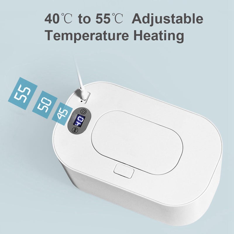 Adjustable Temperature White USB Baby Wipe Warmer Dispenser 5V 2A Low Power Consumption - Image 4