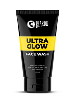 Ultraglow Face Wash For Men, 100Ml | Aloe Vera Facewash That Enhances & Balances Skin Tone | Glowing & Radiant Cleanser For Face With Menthol & White Lily