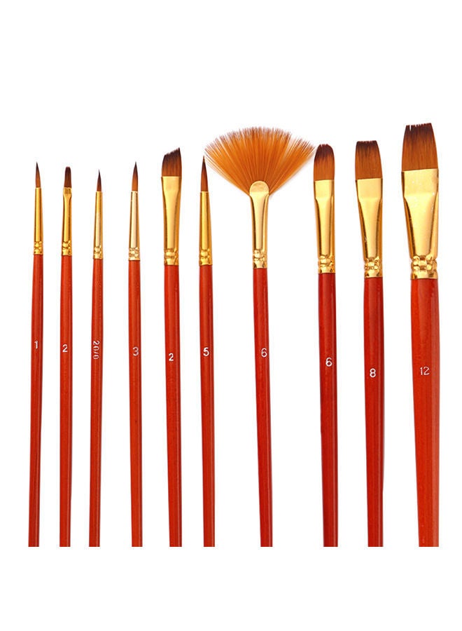 نيبمينينت عدة فرش رسم من 10 قطع أحمر - Image 1