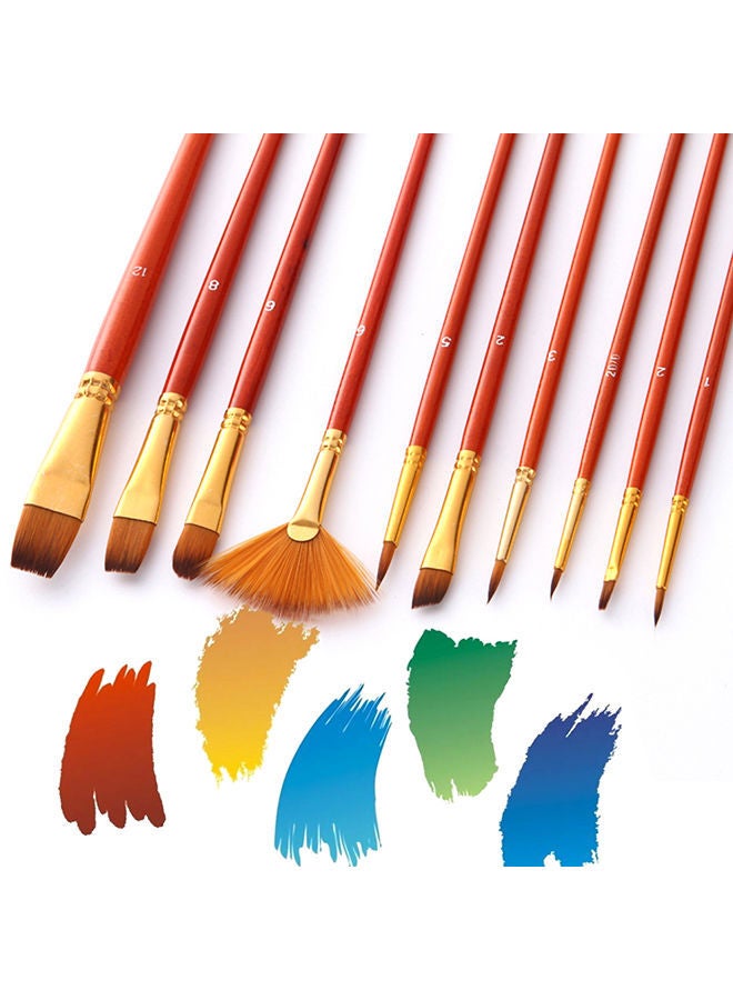 نيبمينينت عدة فرش رسم من 10 قطع أحمر - Image 2