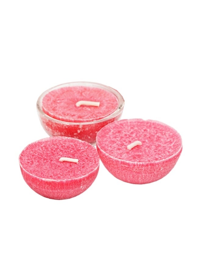 Scented Tealight Candles, Rose - 4 Refills (6hrs), UAE
