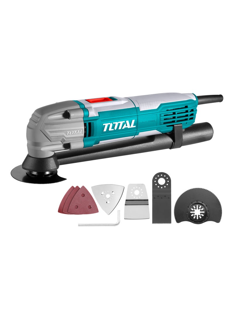 TOTAL 300W Multi-Function Oscillating Tool - Variable Speed 20000RPM Power Multi-Tool with Scraper, Wood Blade, Segment Saw & Sanding Pad - TS3006 - Image 1