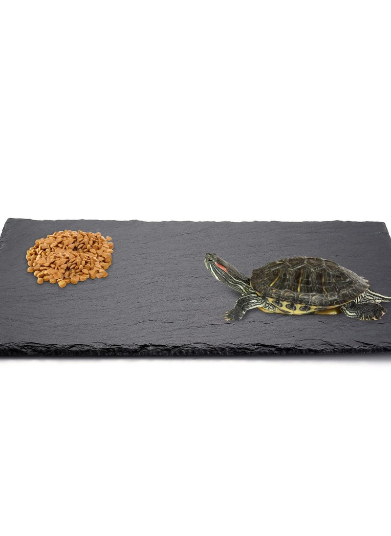 Excefore - Reptile Basking Platform, Natural Rock Reptile Food Bowl and Habitat Decor for Various Reptiles, Suitable for Turtles, Lizards, Bearded Dragons (30 * 15cm) - Image 1