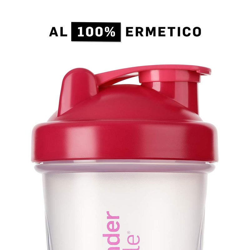 Blender Bottle زجاجة خلط كلاسيكية كوب شاكر / شاكر حمية / شاكر بروتين مع كرة الخلط / 820 مل - وردي شفاف - Image 2