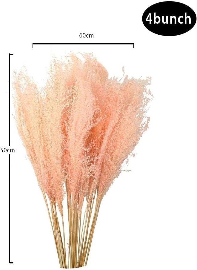 Yatai - Artificial Dried Pampas Grass Flowers 4-Piece Reed Sticks Spray Fake Flower For Decoration Wholesale Dried Feather Grass Bouquet Vase(White-4-Piece) - Image 1