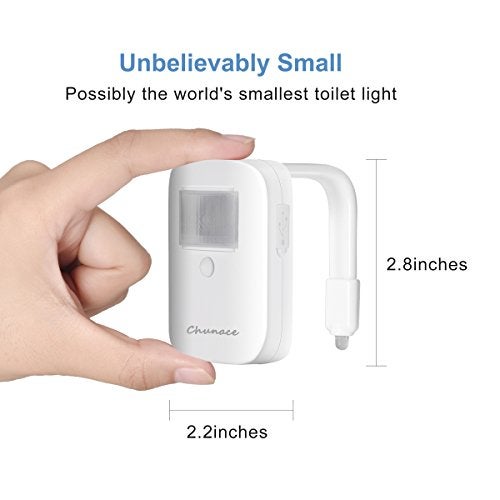 Chunace Rechargeable Toilet Night Light with Motion Activated Sensor, 16 Colors LED Nightlight Inside Bowl, Cool Stuff for Bathroom Decor Accessories, Unique & Funny Gadgets for Men/Kids Birthday Gift 2025 - Image 4